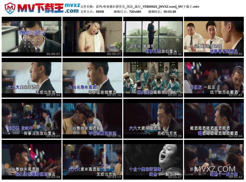 雷鸣-啥事都在酒里头_国语_流行_YEB00923